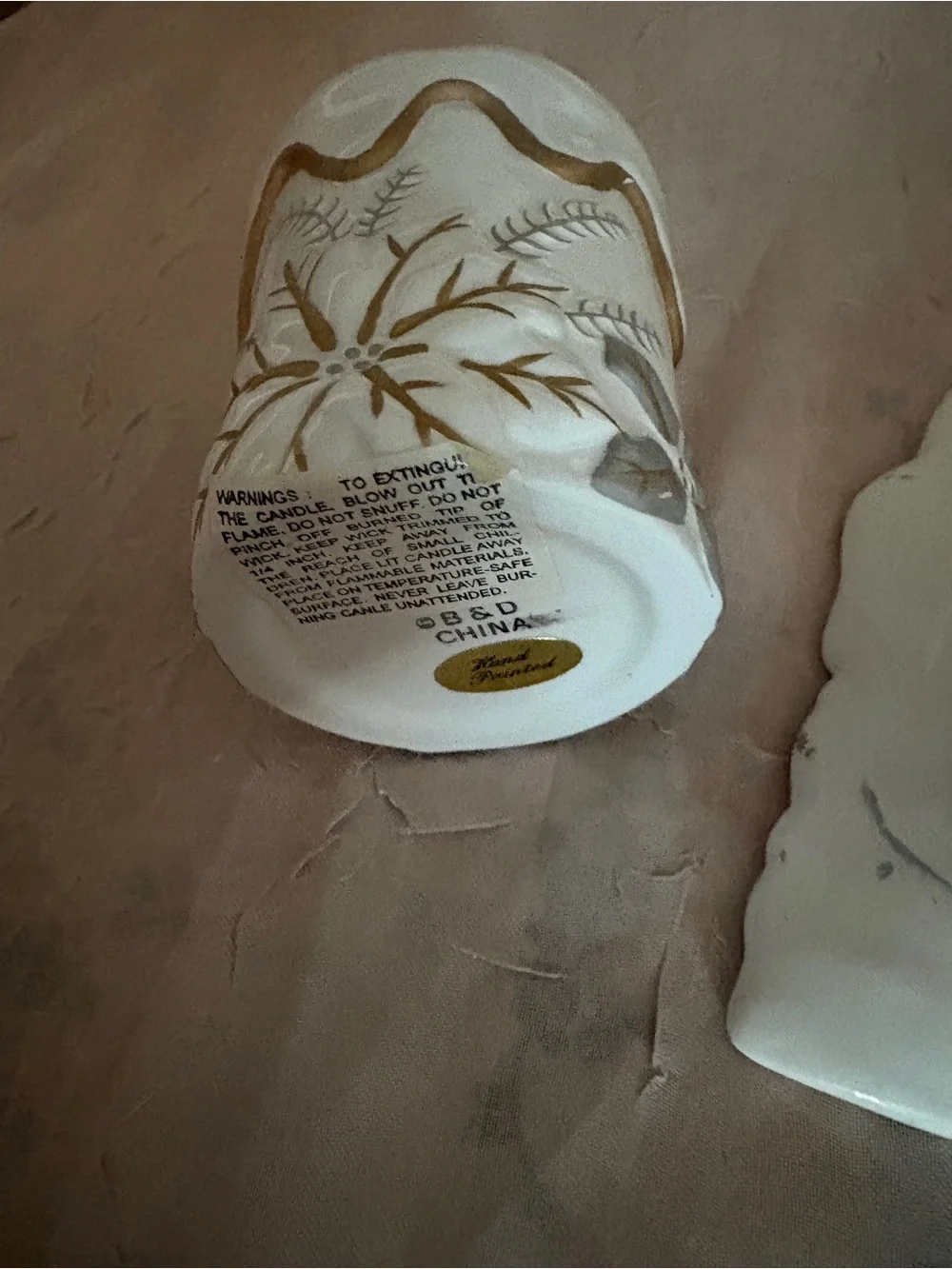 White Ceramic Bathroom Accessory Set with Gold and Silver Accents
